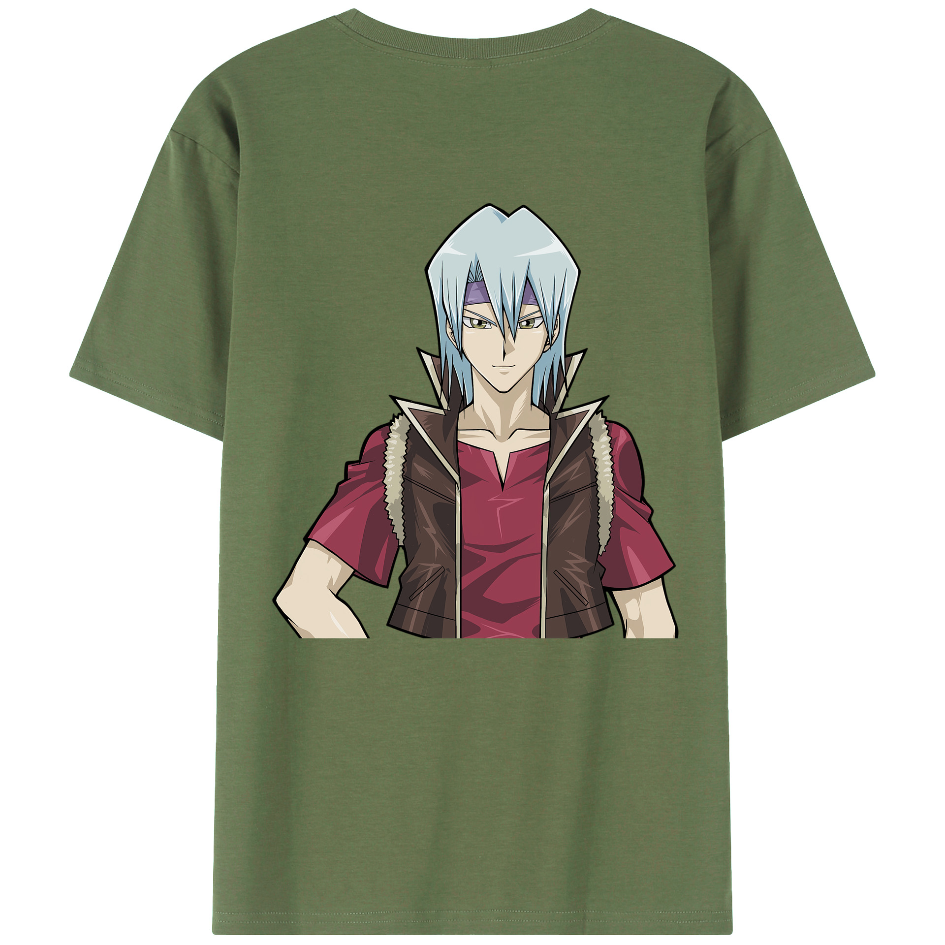 （画像用） 遊☆戯☆王 Yu-Gi-Oh! 綿100％ メンズ半袖Tシャツ（バックプリント） 通気性